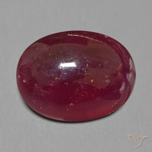 17.33ct 天然 暗红色 红宝石, 椭圆形, 半透明