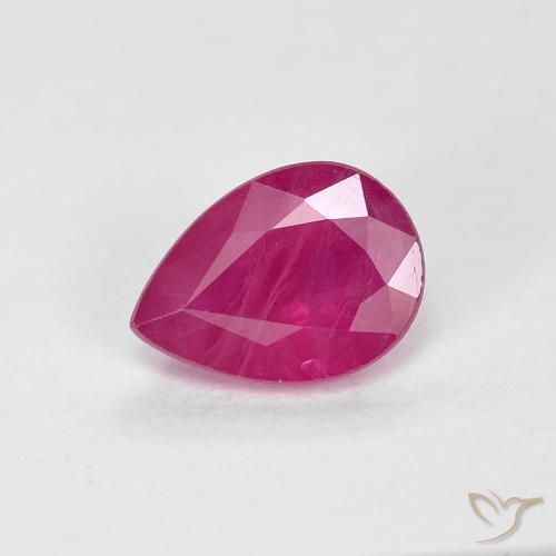 0.94ct 天然 粉红色 红宝石, 梨形, VS