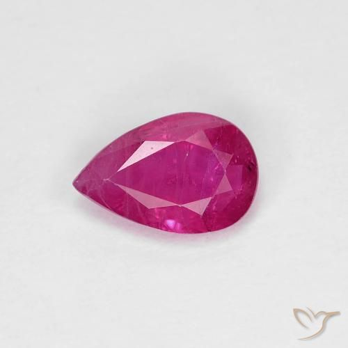 0.71ct 天然 红灯 红宝石, 梨形, VS