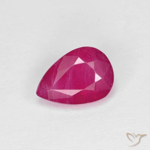 0.86ct 天然 红粉色 红宝石, 梨形, VS