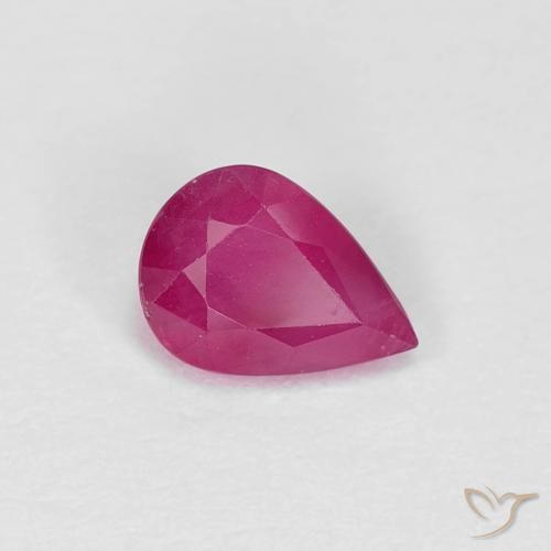 0.96ct 天然 红粉色 红宝石, 梨形, VS