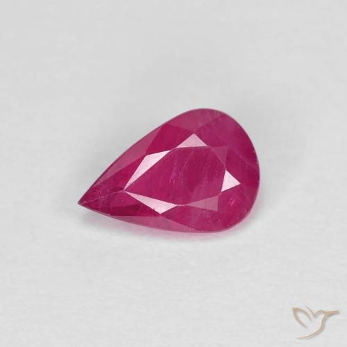 0.70ct 天然 红粉色 红宝石, 梨形, VS