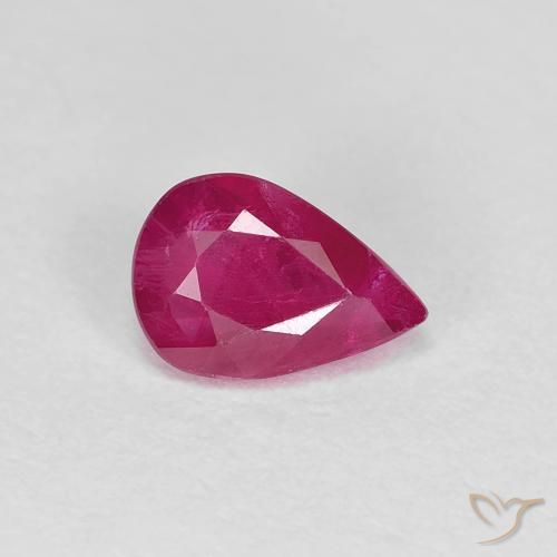 0.79ct 天然 粉红色 红宝石, 梨形, VS