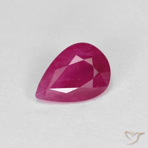 0.95ct 天然 中红 红宝石, 梨形, VS