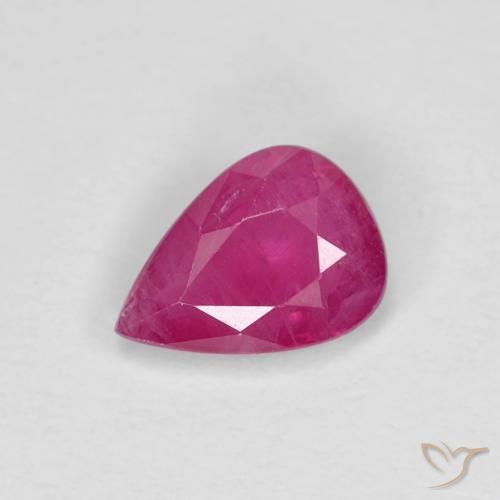 0.78ct 天然 粉红色 红宝石, 梨形, VS