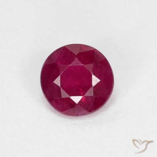 0.31ct 天然 深酒红色 红宝石, 圆形的, SI