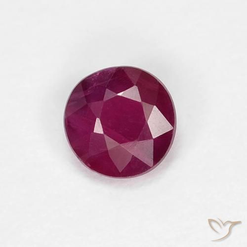 0.31ct 天然 深红色 红宝石, 圆形的, SI