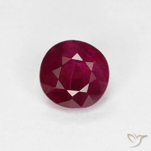 0.33ct 天然 深酒红色 红宝石, 圆形的, SI