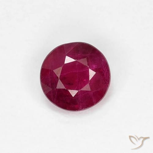 0.30ct 天然 深红色 红宝石, 圆形的, VS-SI