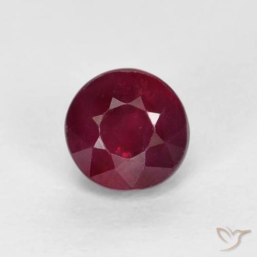 0.49ct 天然 酒红色 红宝石, 圆形的, VS-SI