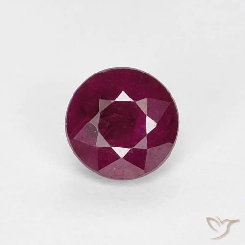 0.36ct 天然 深酒红色 红宝石, 圆形的, VS-SI