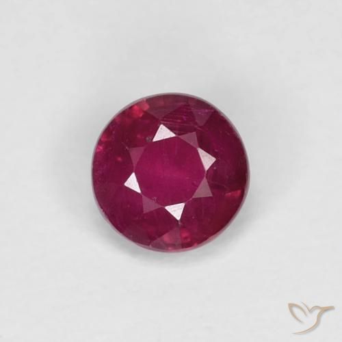 0.35ct 天然 深红色 红宝石, 圆形的, VS-SI