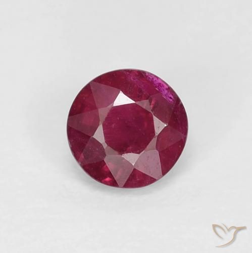 0.36ct 天然 深酒红色 红宝石, 圆形的, VS-SI