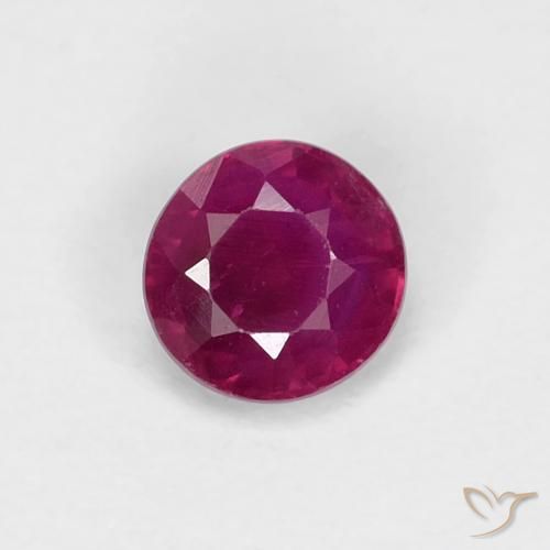 0.36ct 天然 深酒红色 红宝石, 圆形的, VS-SI