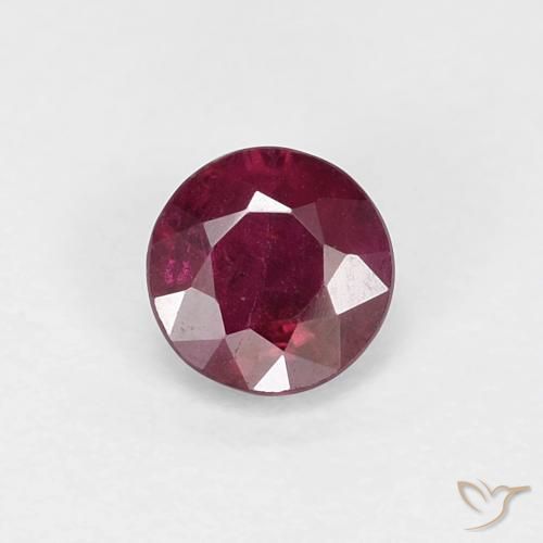 0.30ct 天然 深红色 红宝石, 圆形的, VS-SI
