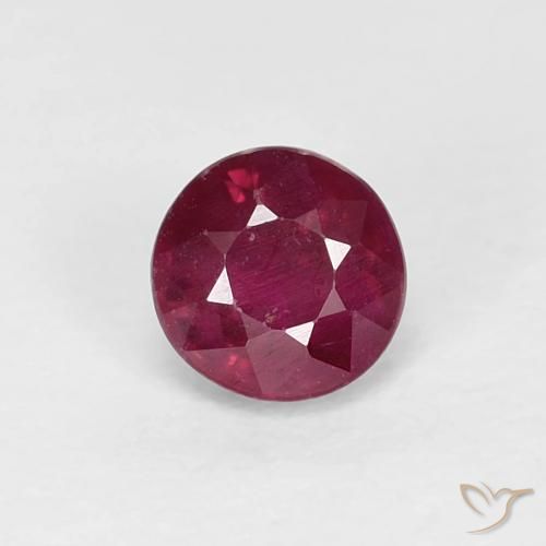 0.40ct 天然 深红色 红宝石, 圆形的, VS-SI