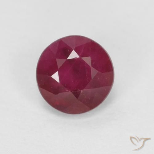 0.43ct 天然 深红色 红宝石, 圆形的, SI