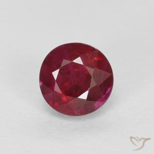 0.43ct 天然 深酒红色 红宝石, 圆形的, SI