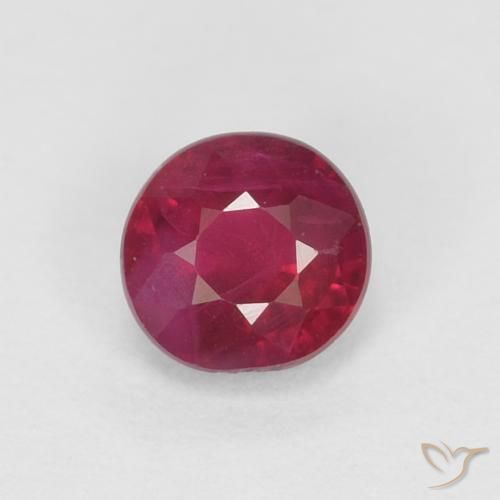 0.36ct 天然 暗红色 红宝石, 圆形的, SI