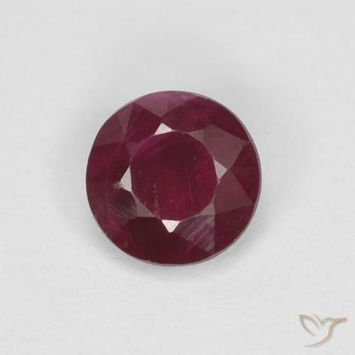 0.29ct 天然 暗红色 红宝石, 圆形的, SI