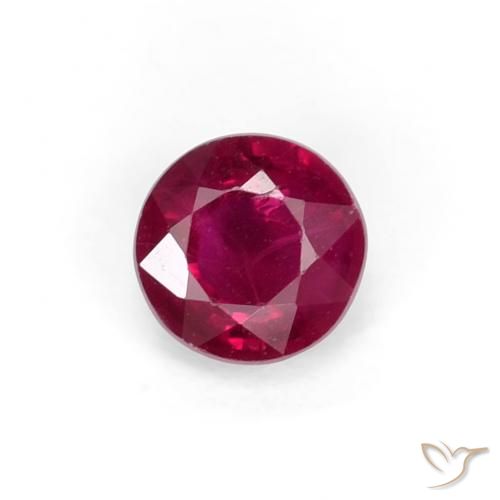0.33ct 天然 暗红色 红宝石, 圆形的, VS-SI