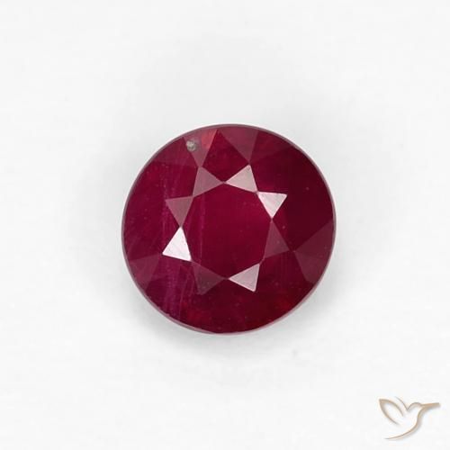 0.38ct 天然 暗红色 红宝石, 圆形的, VS-SI