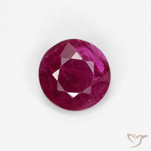 0.31ct 天然 深酒红色 红宝石, 圆形的, VS-SI
