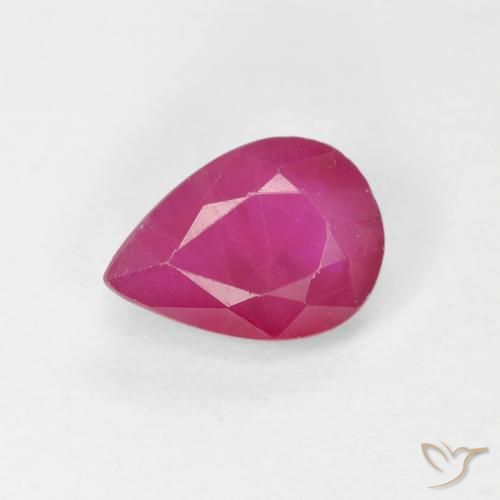 0.99ct 天然 红粉色 红宝石, 梨形, VS-SI