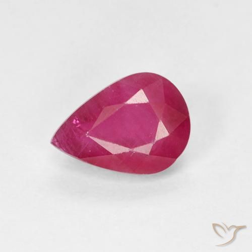 0.96ct 天然 粉红色 红宝石, 梨形, VS-SI