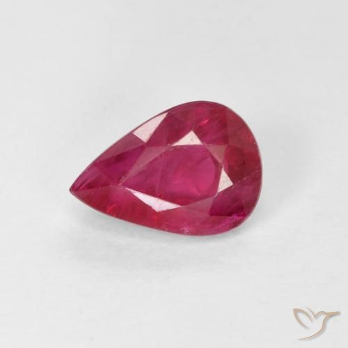 0.92ct 天然 粉红色 红宝石, 梨形, VS-SI