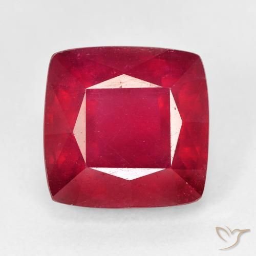 7.35ct 天然 红色 红宝石, 软垫, VS