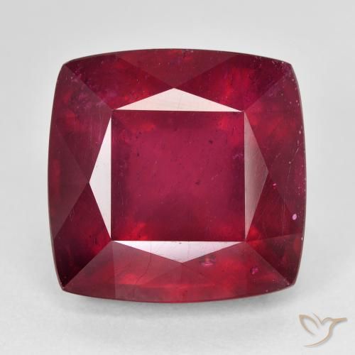24.06ct 天然 暗红色 红宝石, 软垫, VS