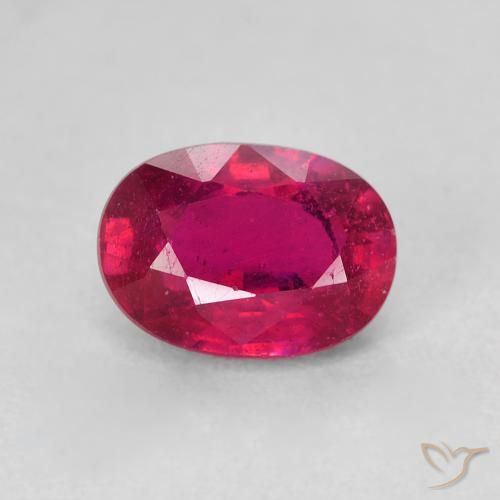 1.53ct 天然 树莓红色 红宝石, 椭圆形, VS