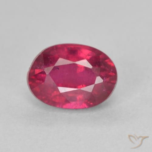 1.43ct 天然 红灯 红宝石, 椭圆形, VS