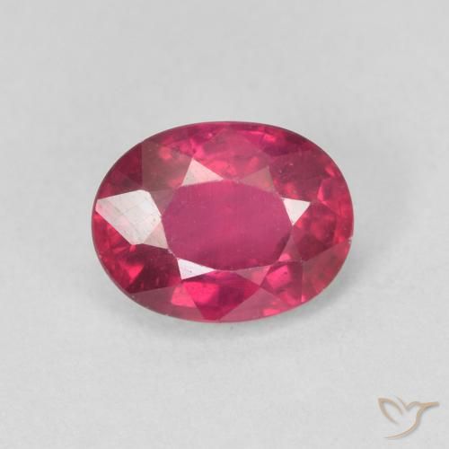 1.96ct 天然 红灯 红宝石, 椭圆形, VS