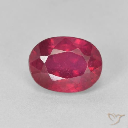 2.34ct 天然 中红 红宝石, 椭圆形, VS