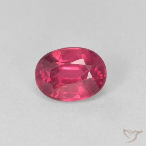 1.24ct 天然 果酱红 红宝石, 椭圆形, VS