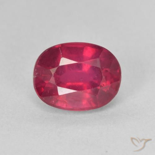 2.14ct 天然 深红粉色 红宝石, 椭圆形, VS