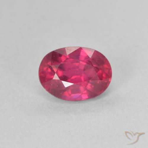 1.39ct 天然 红灯 红宝石, 椭圆形, VS