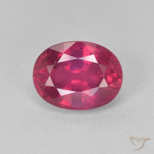 2.08ct 天然 红灯 红宝石, 椭圆形, VS