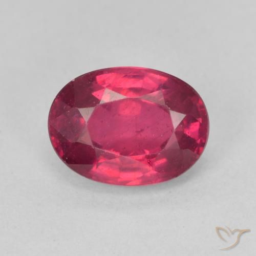 1.87ct 天然 深红粉色 红宝石, 椭圆形, VS