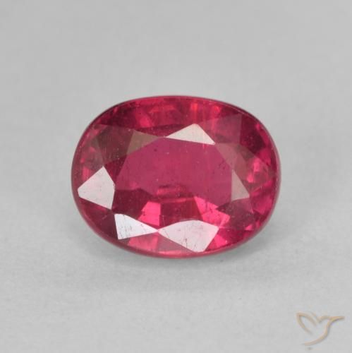 1.93ct 天然 深红粉色 红宝石, 椭圆形, VS