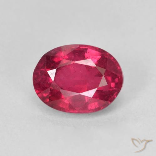 1.87ct 天然 深红粉色 红宝石, 椭圆形, VS