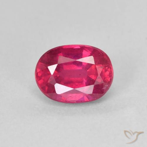 1.42ct 天然 红灯 红宝石, 椭圆形, VS