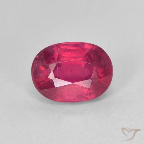 1.38ct 天然 粉红色 红宝石, 椭圆形, VS