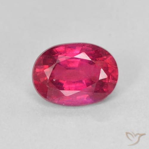 1.35ct 天然 红灯 红宝石, 椭圆形, VS