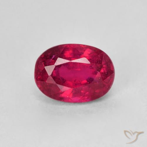 1.43ct 天然 深红粉色 红宝石, 椭圆形, VS