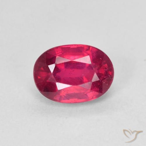 1.38ct 天然 Medium Dark-Red 红宝石, 椭圆形, VS