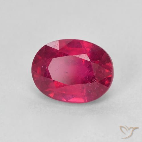 2.00ct 天然 Medium Dark-Red 红宝石, 椭圆形, VS