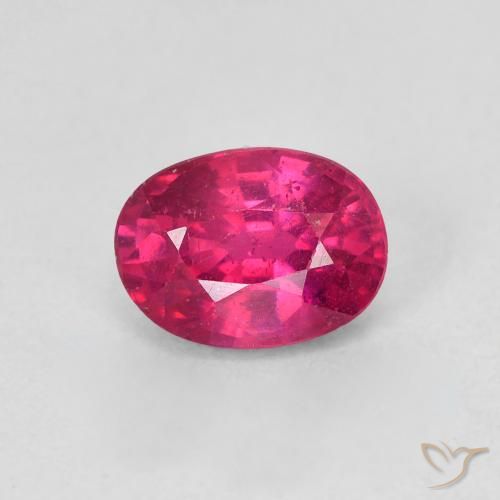 1.23ct 天然 红灯 红宝石, 椭圆形, VS
